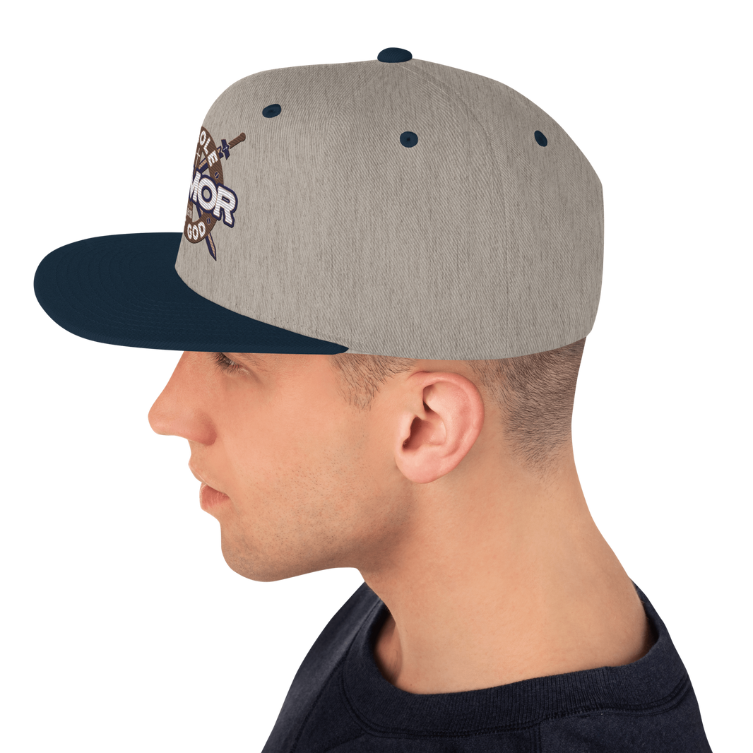 Justified In Christ Whole Armor of God Embroidered Cap | Ephesians 6:11 Christian Cap