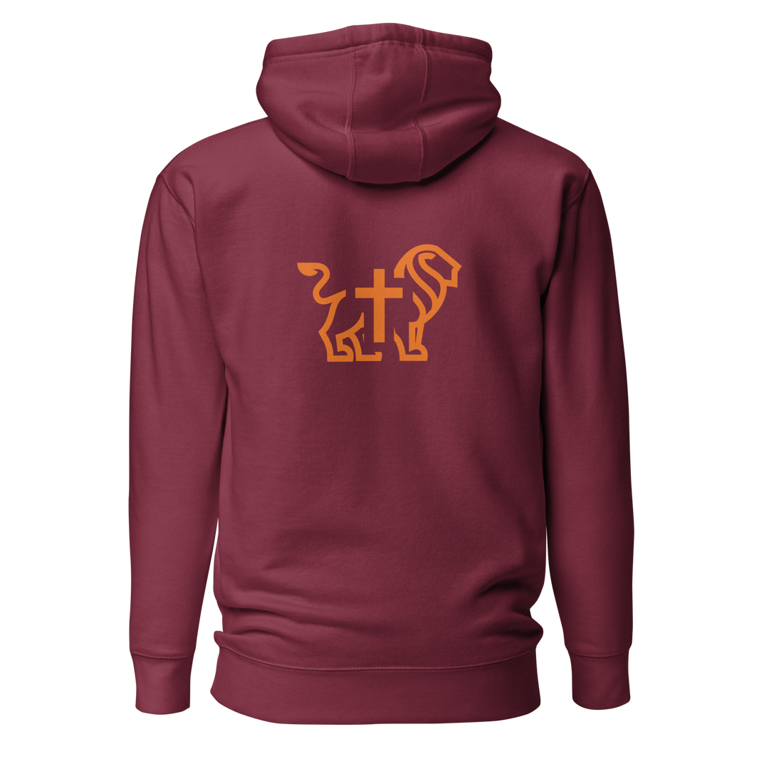 Justified In Christ Led by the Holy Spirit Maroon Hoodie | Galatians 5:18 Christian Hoodie