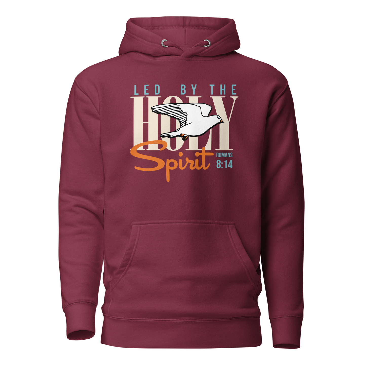 Justified In Christ Led by the Holy Spirit Maroon Hoodie | Galatians 5:18 Christian Hoodie