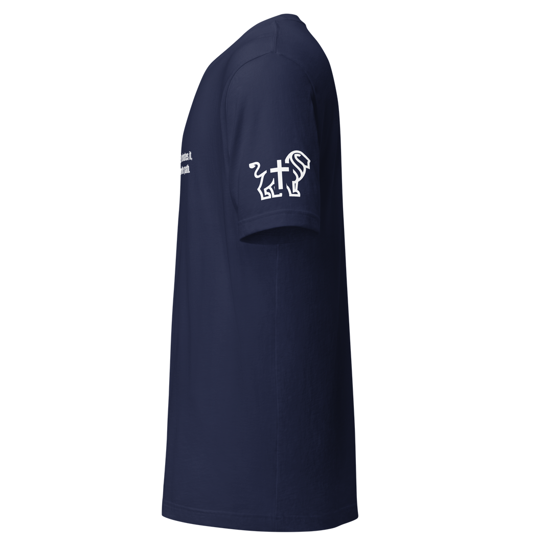 Justified In Christ Faith Belief Forgiveness T-Shirt | Christian Tee