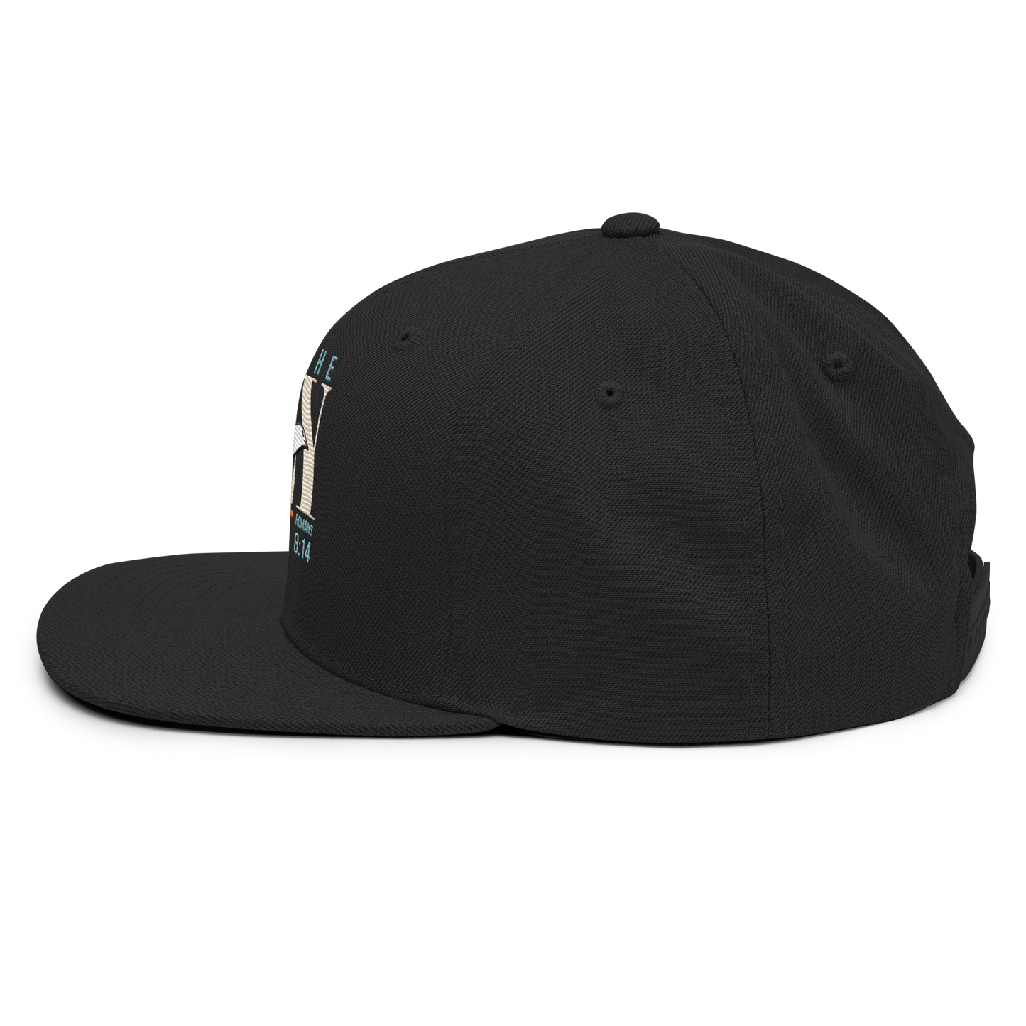Justified In Christ Led by the Holy Spirit Black Embroidered Cap | Galatians 5:18 Christian Cap