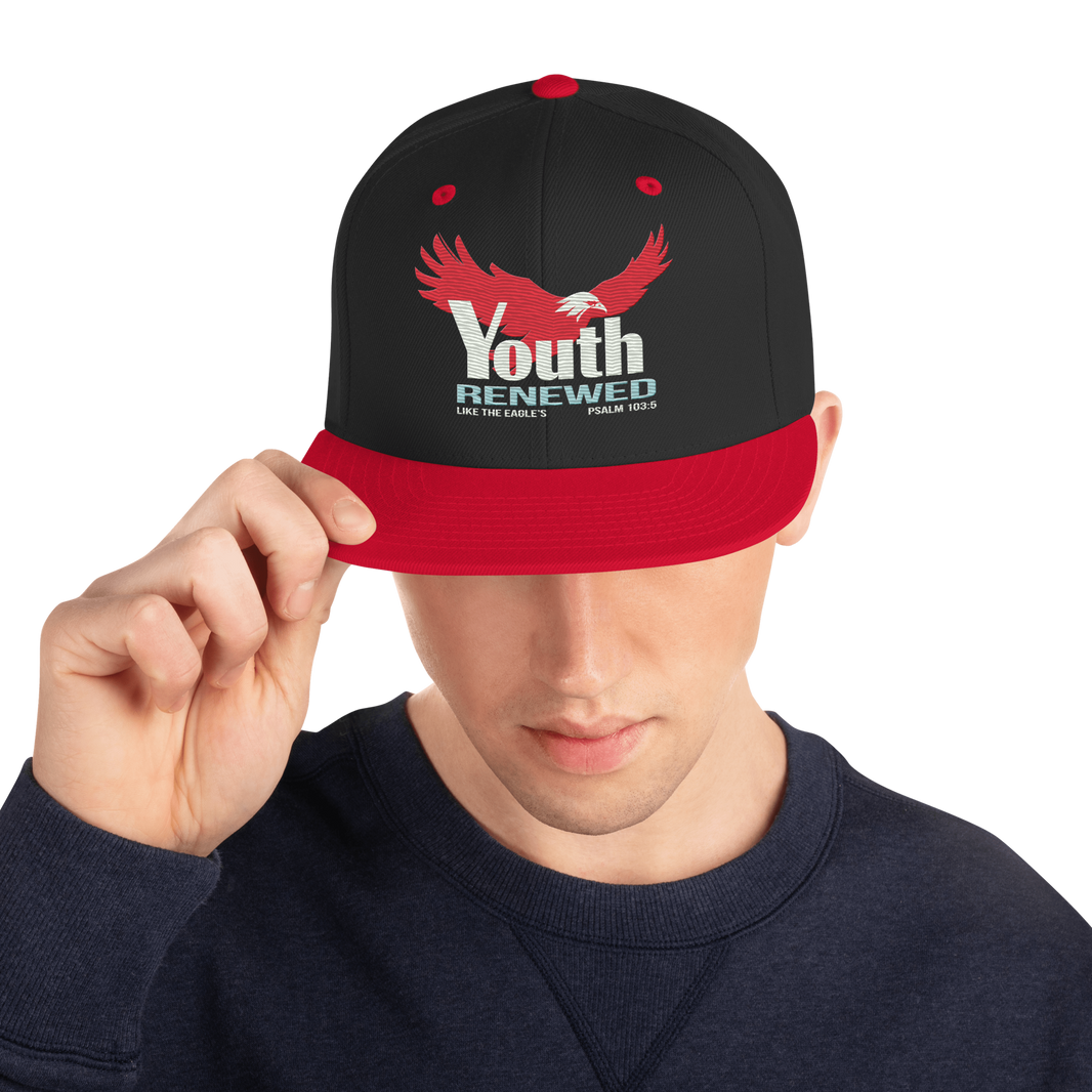 Justified In Christ Youth Renewed Embroidered Cap | Psalm 103:5 Christian Cap