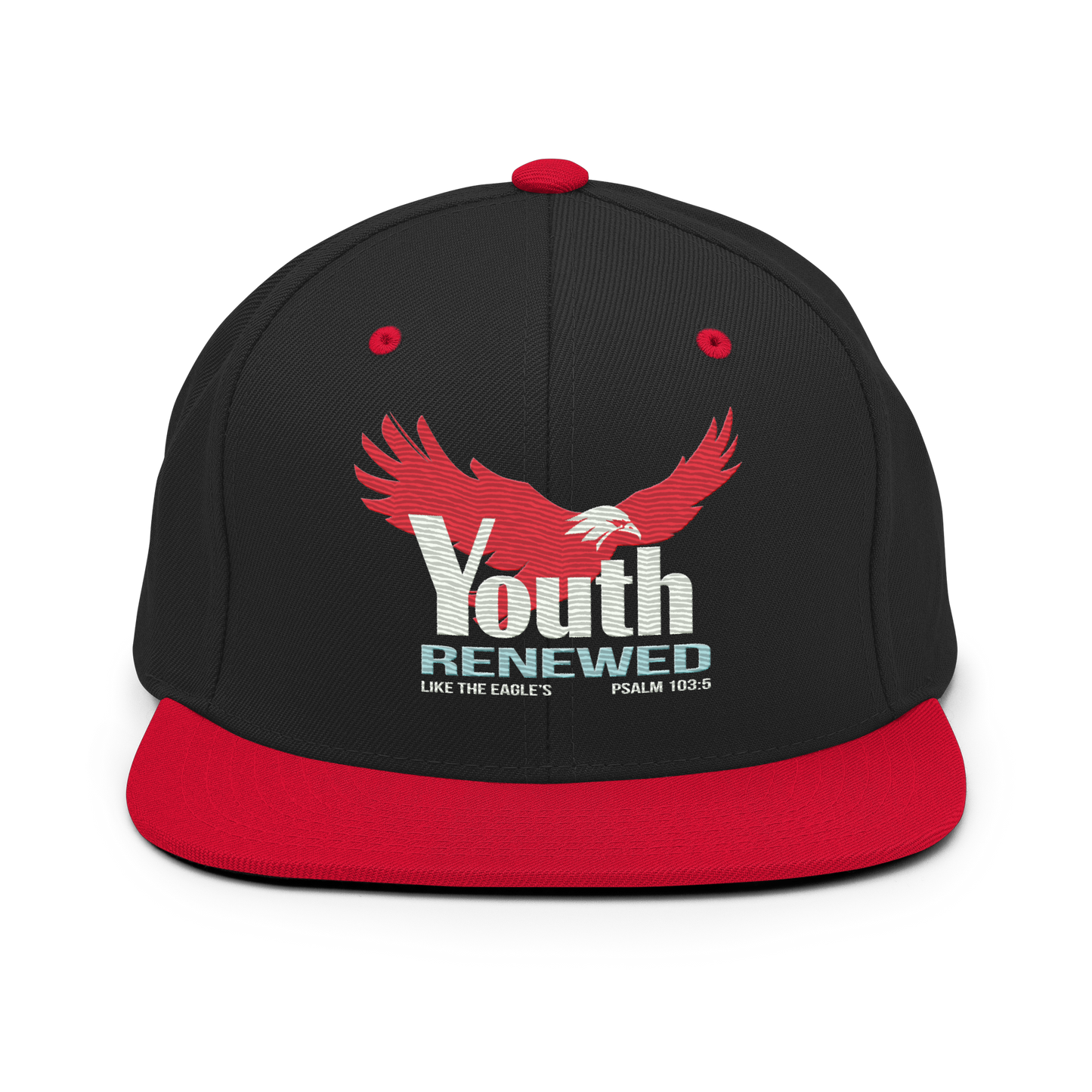 Justified In Christ Youth Renewed Embroidered Cap | Psalm 103:5 Christian Cap