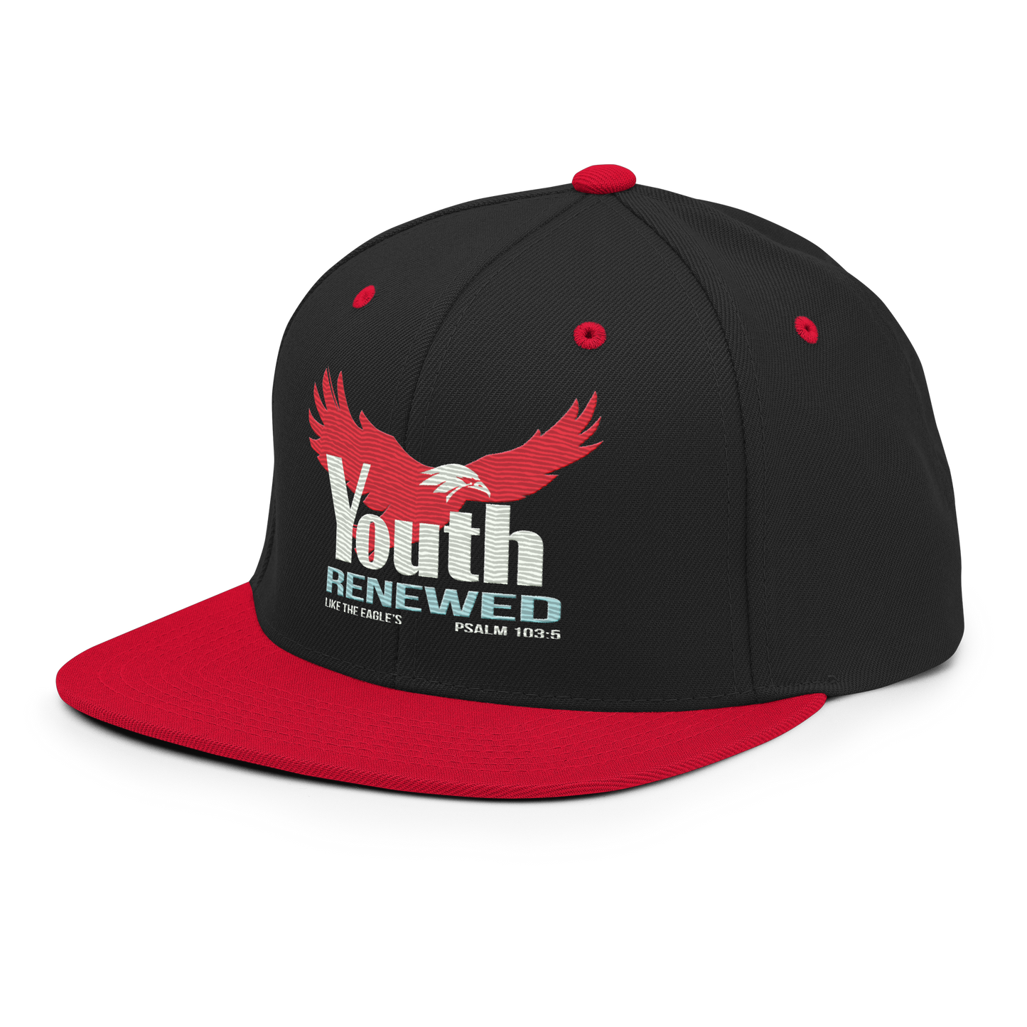 Justified In Christ Youth Renewed Embroidered Cap | Psalm 103:5 Christian Cap