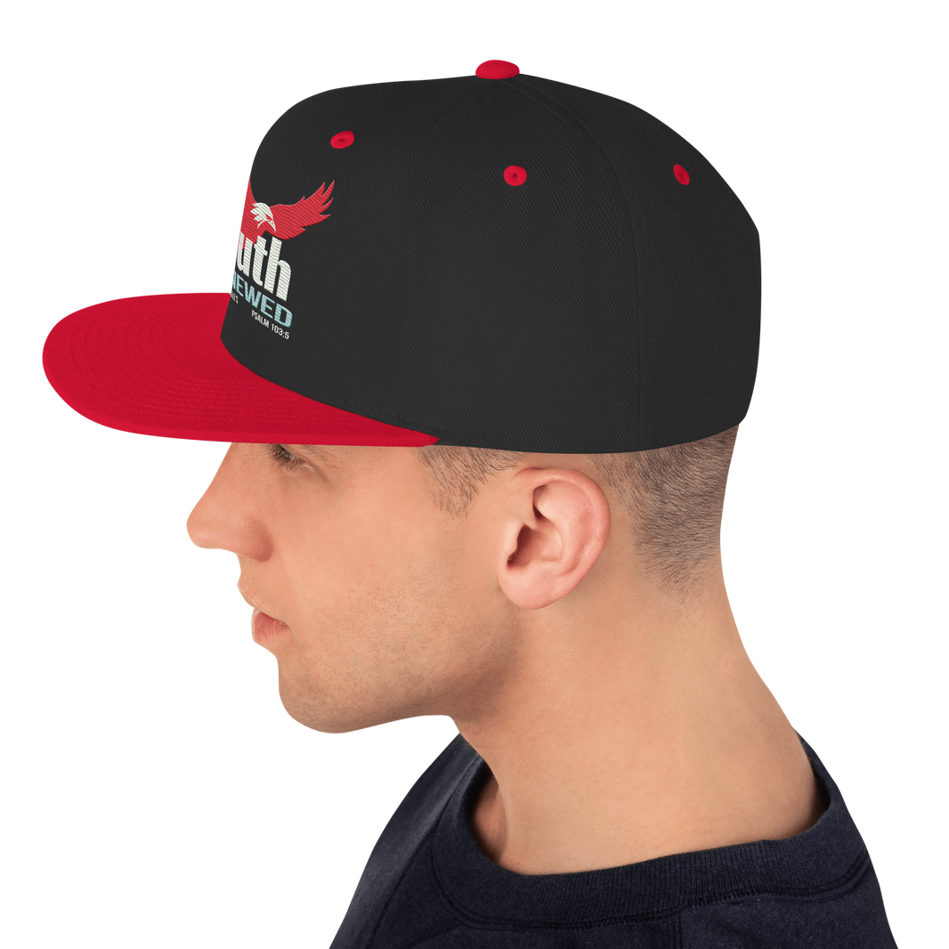 Justified In Christ Youth Renewed Embroidered Cap | Psalm 103:5 Christian Cap