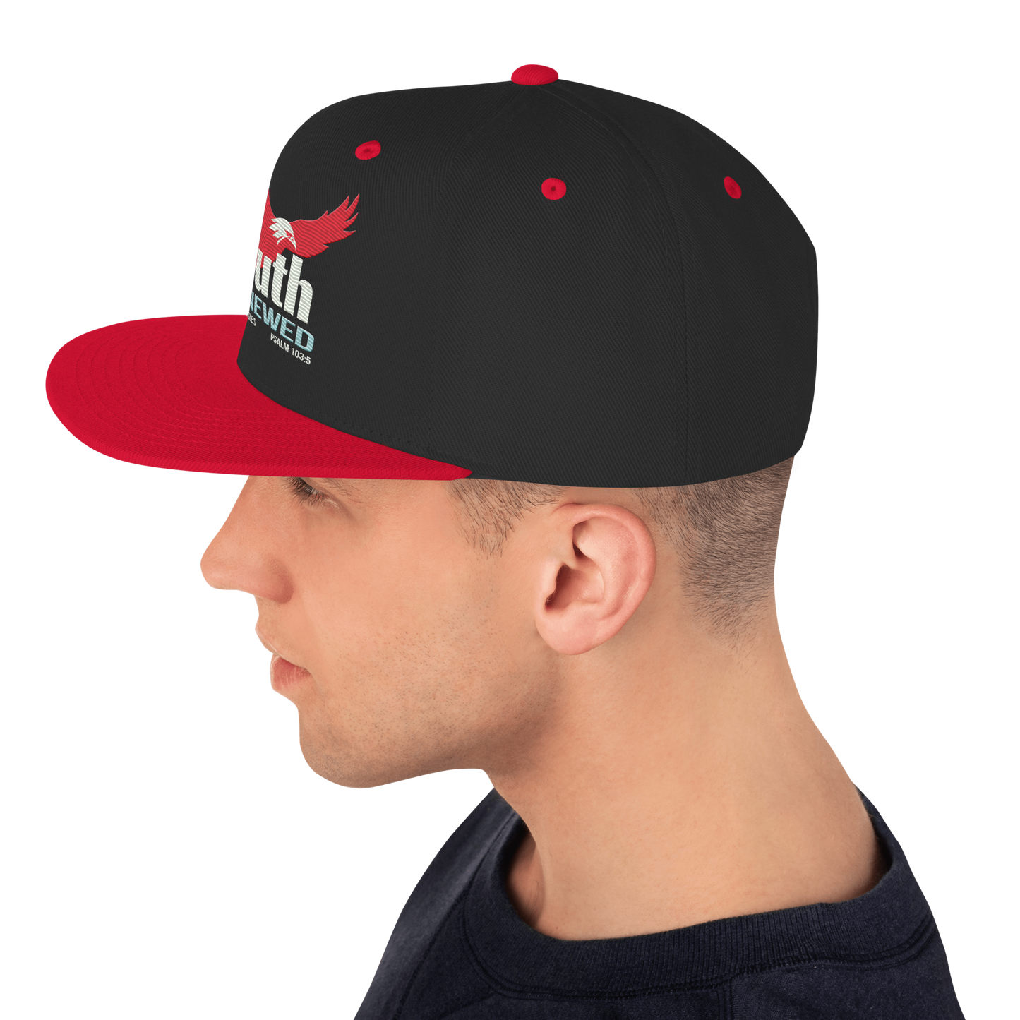 Justified In Christ Youth Renewed Embroidered Cap | Psalm 103:5 Christian Cap
