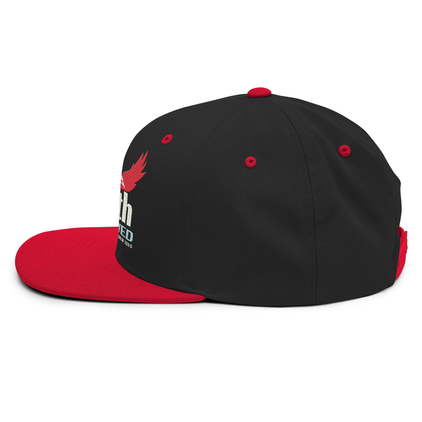 Justified In Christ Youth Renewed Embroidered Cap | Psalm 103:5 Christian Cap