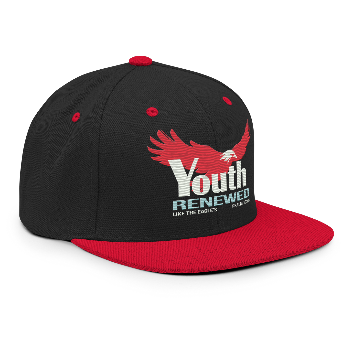 Justified In Christ Youth Renewed Embroidered Cap | Psalm 103:5 Christian Cap
