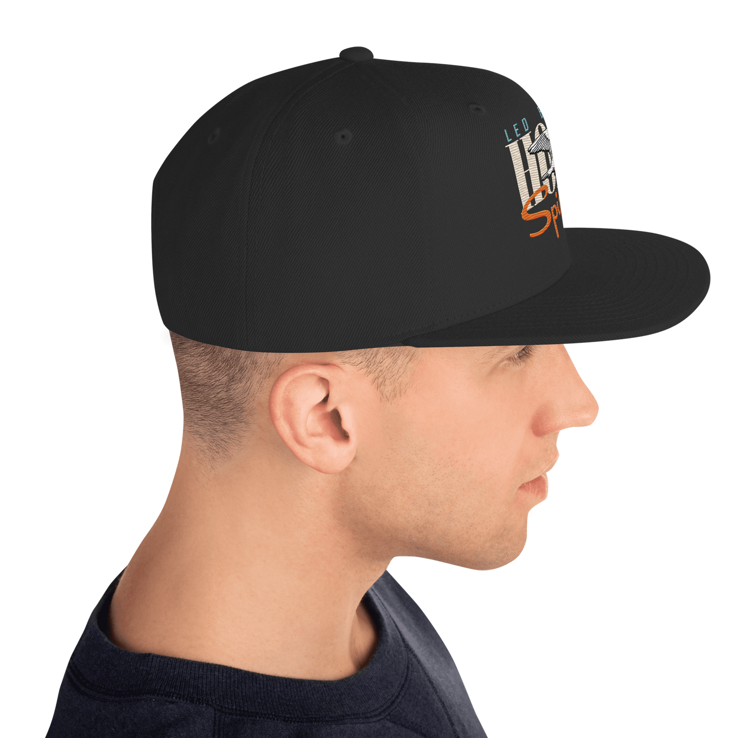 Justified In Christ Led by the Holy Spirit Black Embroidered Cap | Galatians 5:18 Christian Cap