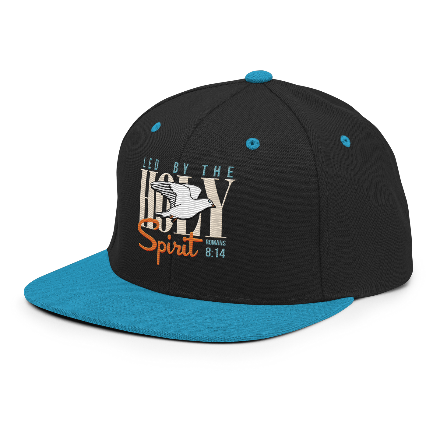 Justified In Christ Led by the Holy Spirit Black Embroidered Cap | Galatians 5:18 Christian Cap