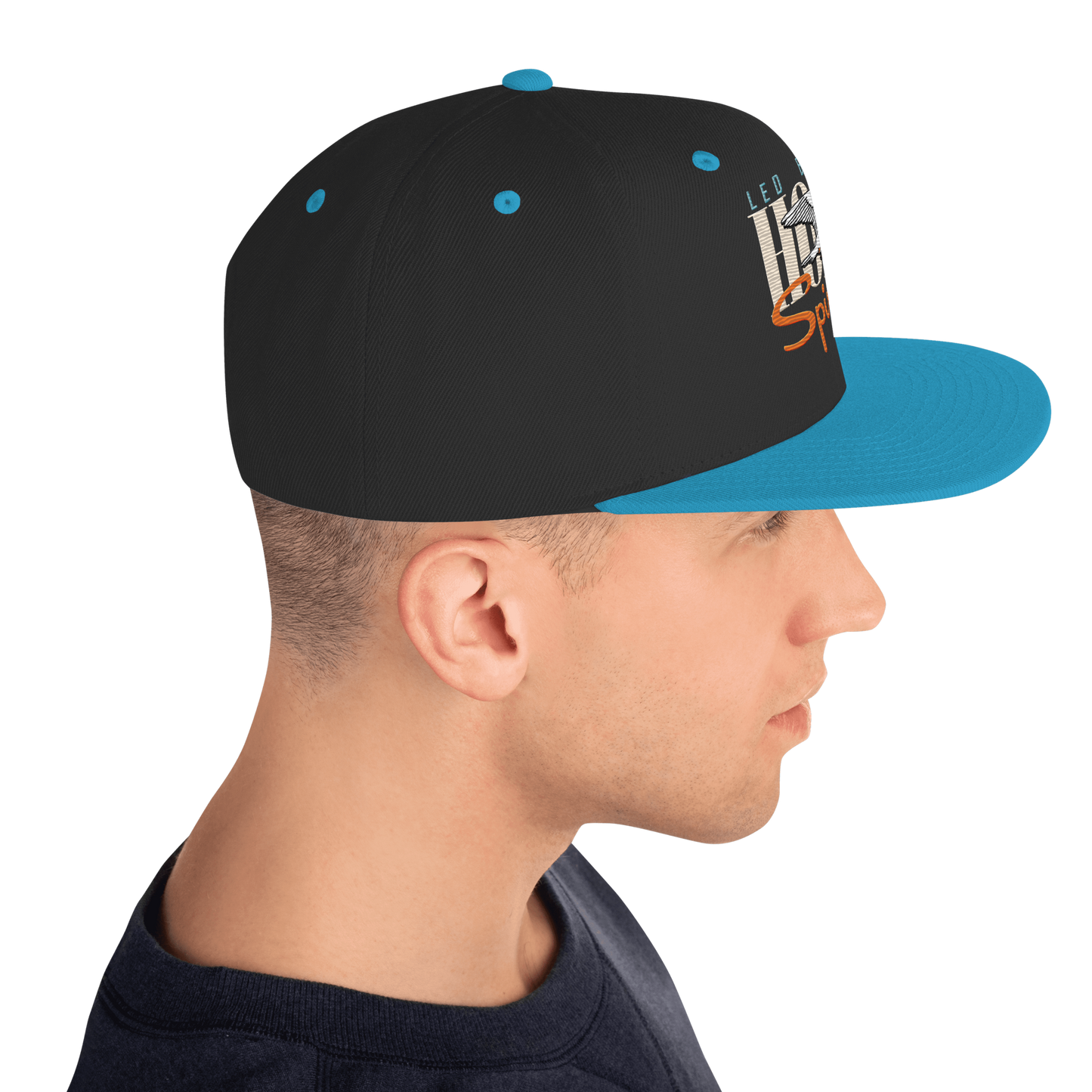 Justified In Christ Led by the Holy Spirit Black Embroidered Cap | Galatians 5:18 Christian Cap