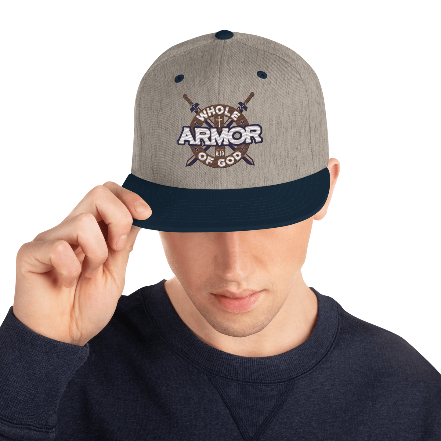 Justified In Christ Whole Armor of God Embroidered Cap | Ephesians 6:11 Christian Cap