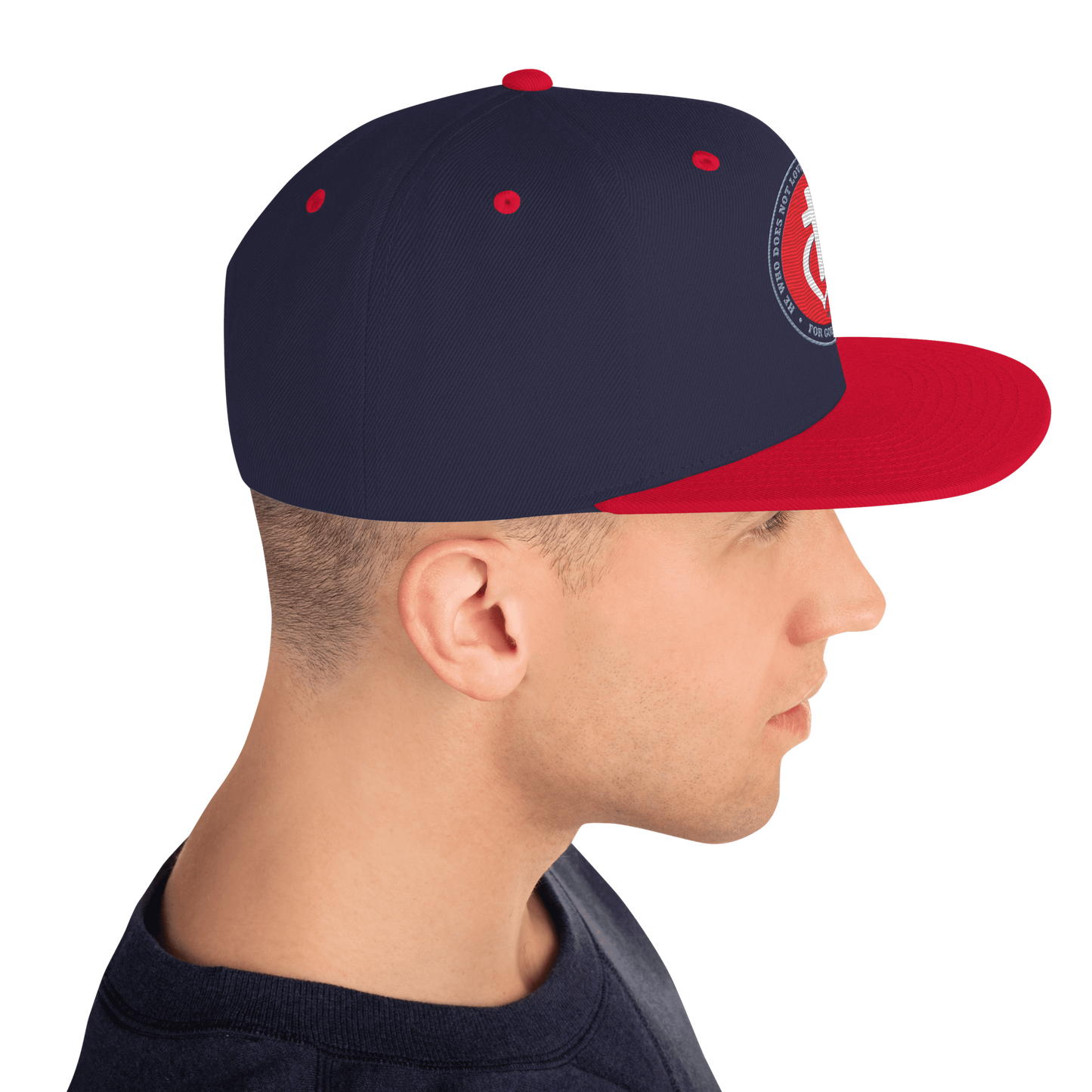 Justified In Christ God is Love Embroidered Cap | 1 John 4:8 Christian Cap