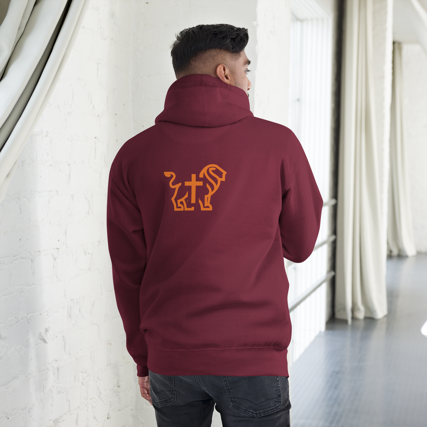 Justified In Christ Led by the Holy Spirit Maroon Hoodie | Galatians 5:18 Christian Hoodie