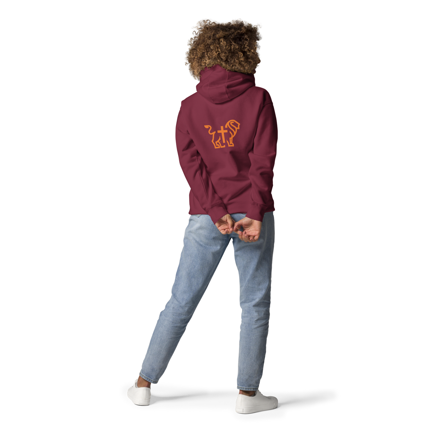 Justified In Christ Led by the Holy Spirit Maroon Hoodie | Galatians 5:18 Christian Hoodie