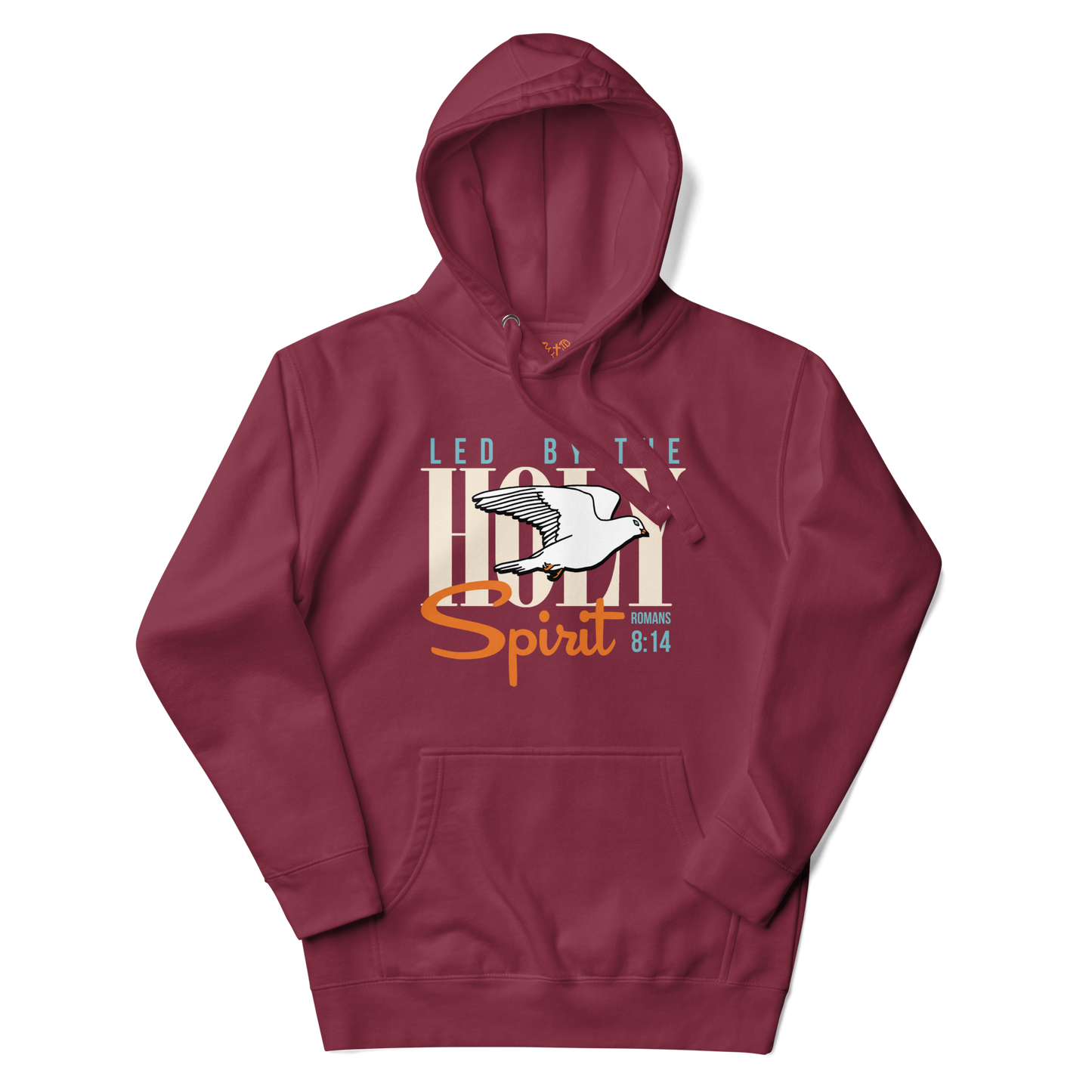 Justified In Christ Led by the Holy Spirit Maroon Hoodie | Galatians 5:18 Christian Hoodie