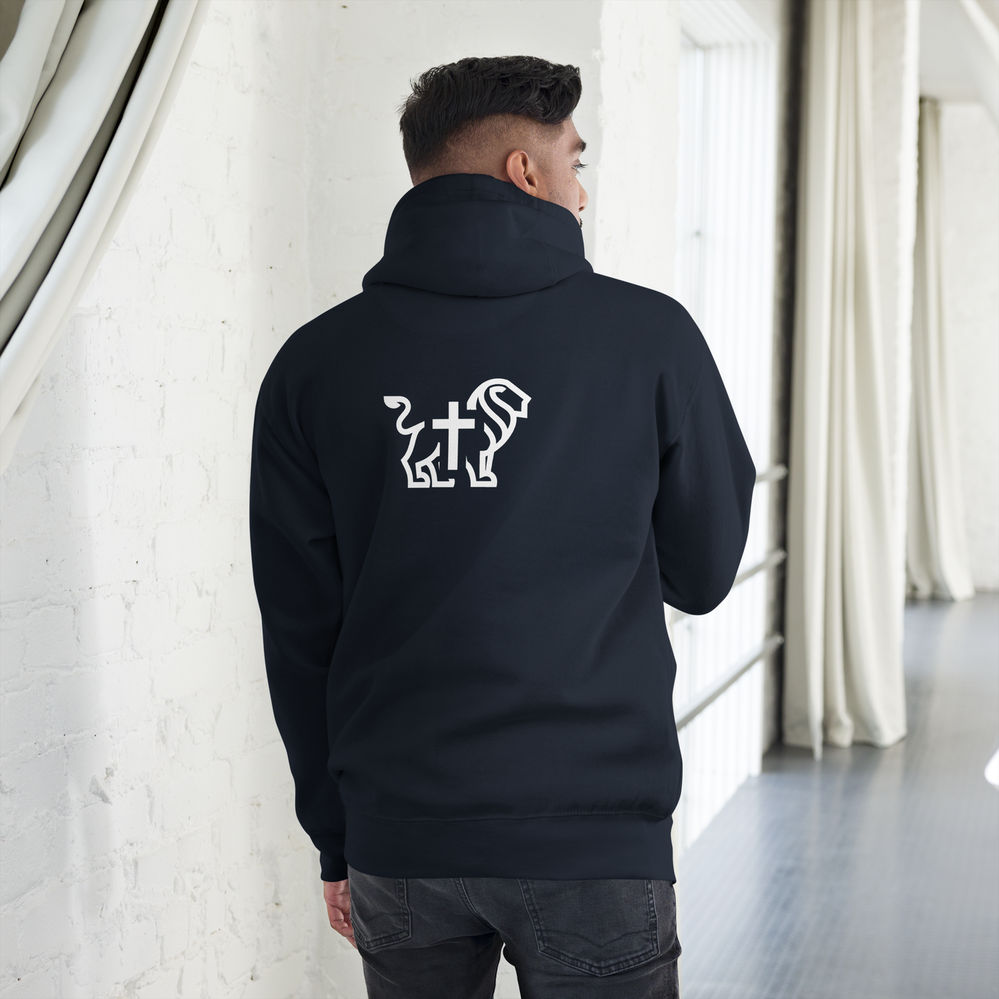Justified In Christ Love like Jesus Hoodie | John 15:12 Christian Hoodie