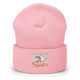 Justified In Christ Led by the Holy Spirit Pink Embroidered Beanie | Galatians 5:18 Christian Winter Hat