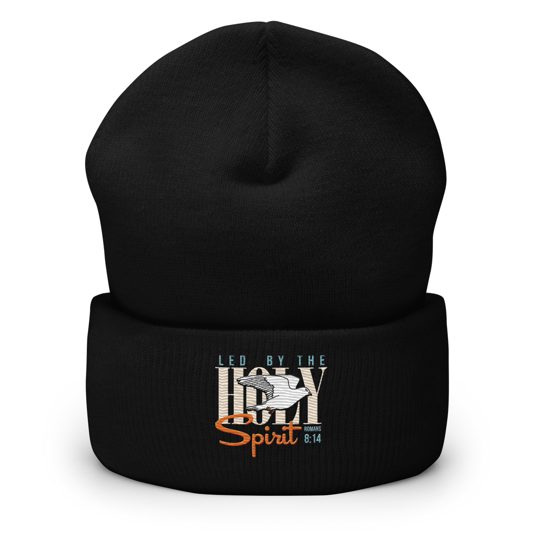 Justified In Christ Led by the Holy Spirit Embroidered Beanie | Galatians 5:18 Christian Winter Hat