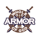 Justified In Christ Whole Armor of God T-Shirt | Ephesians 6:11 Christian Tee