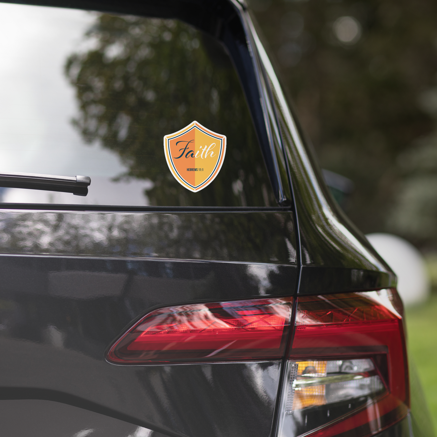 Justified In Christ Faith Sticker | Hebrews 11:1 Christian Sticker