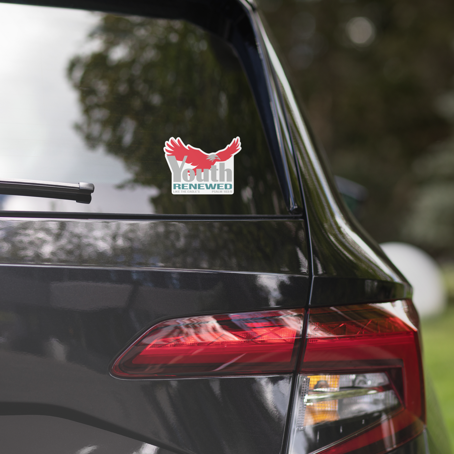 Justified In Christ Youth Renewed Sticker | Psalm 103:5 Christian Sticker