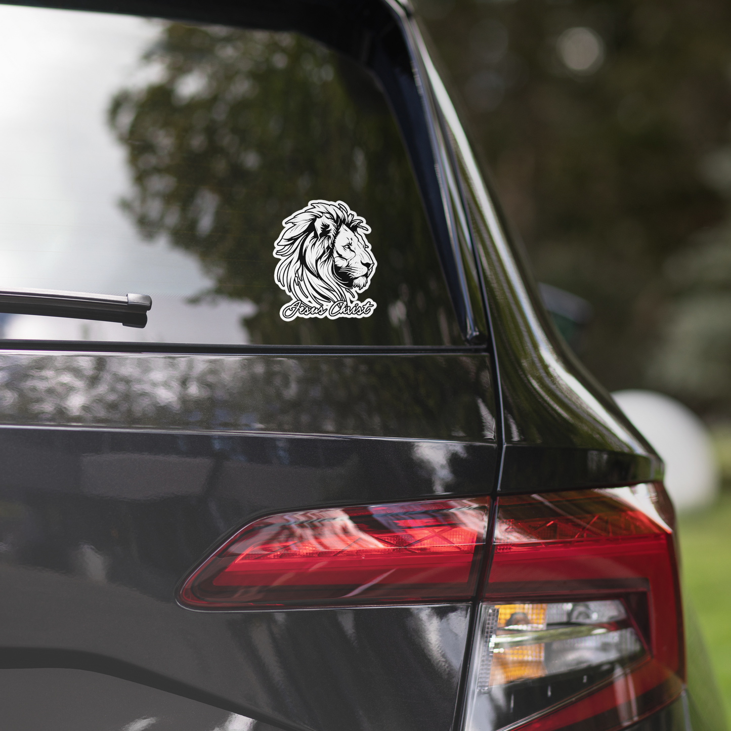 Justified In Christ Jesus Christ Sticker | Christian Faith Decal