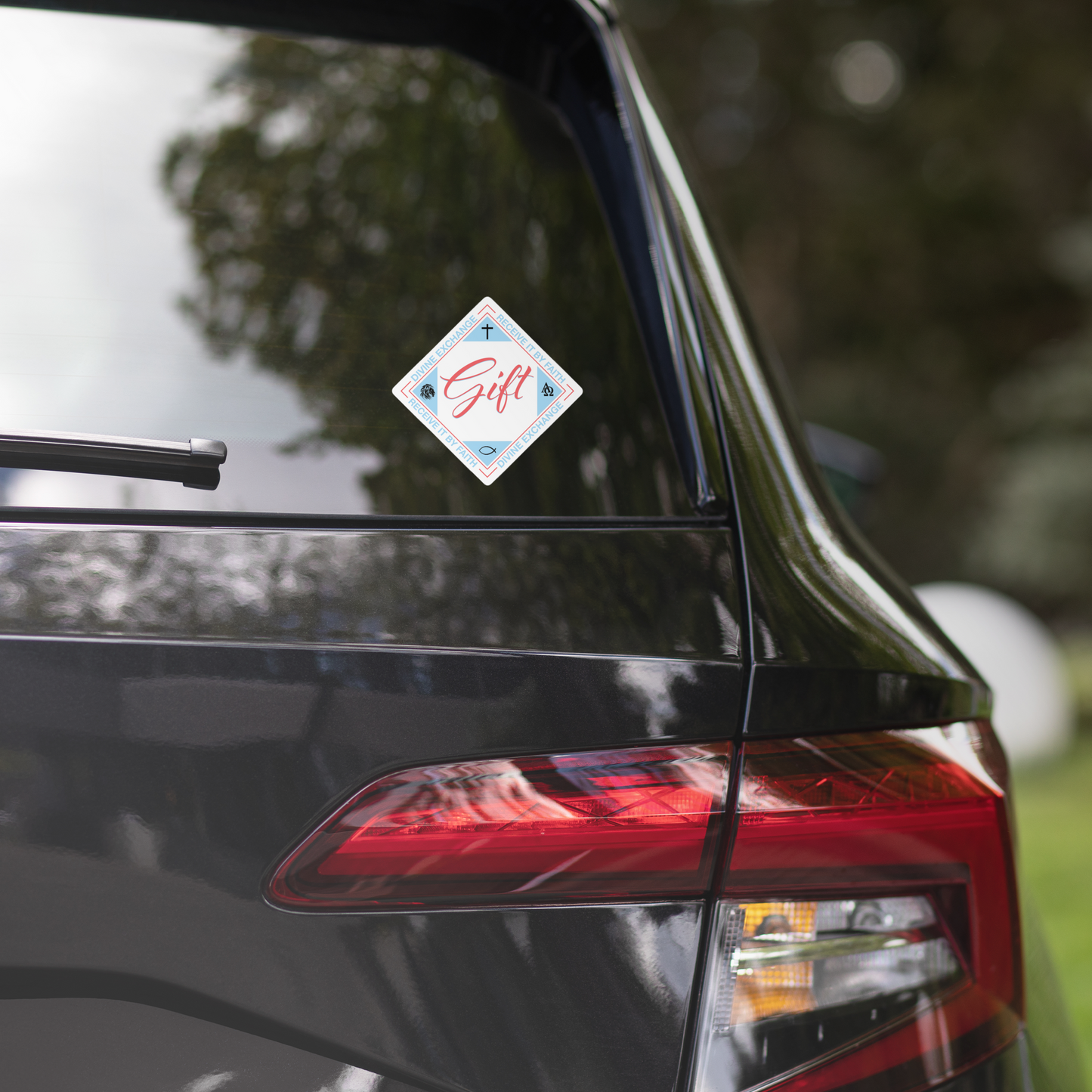 Justified In Christ Divine Exchange Sticker | 2 Corinthians 5:21 Christian Sticker