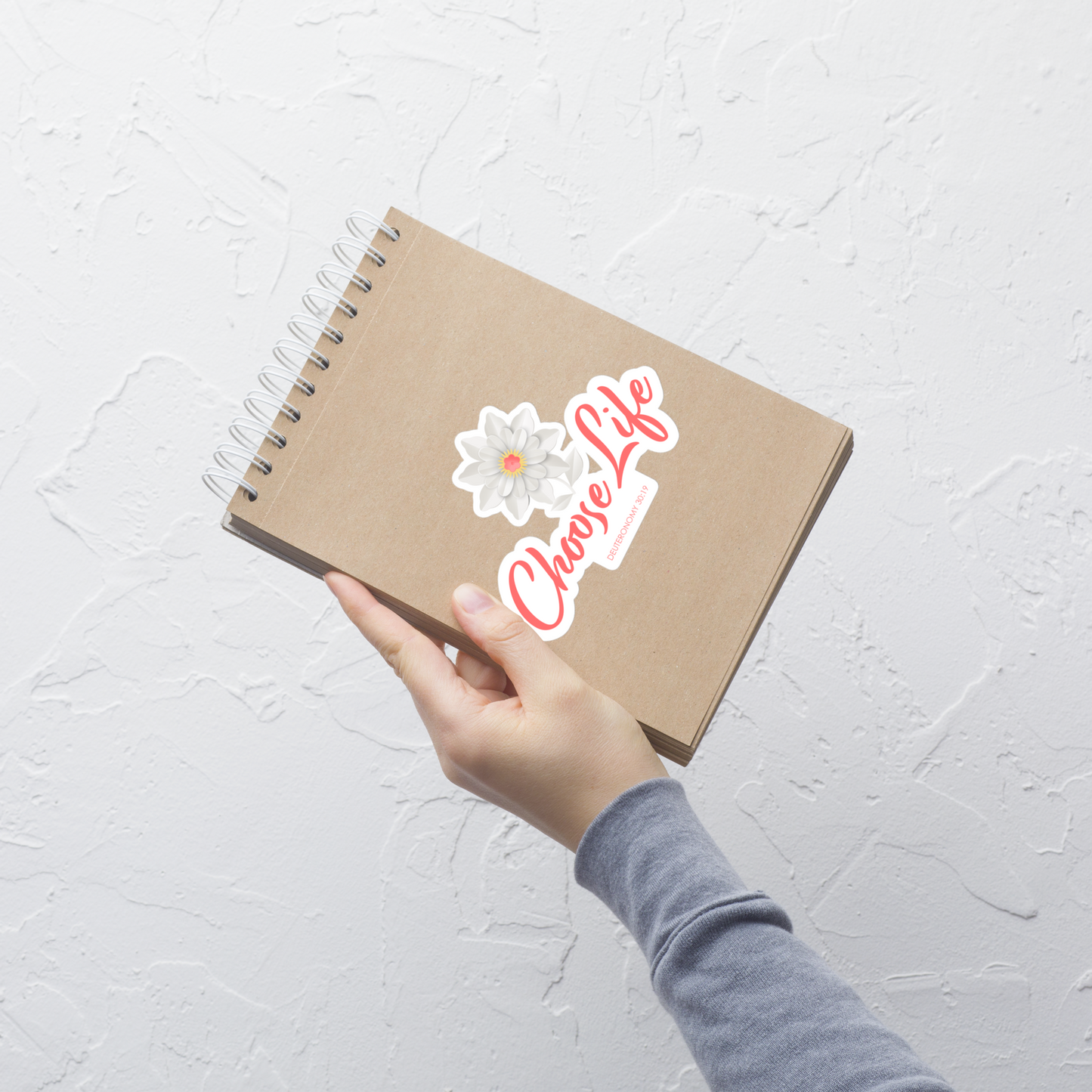 Justified In Christ Choose Life Sticker | Deuteronomy 30:19 Christian Sticker