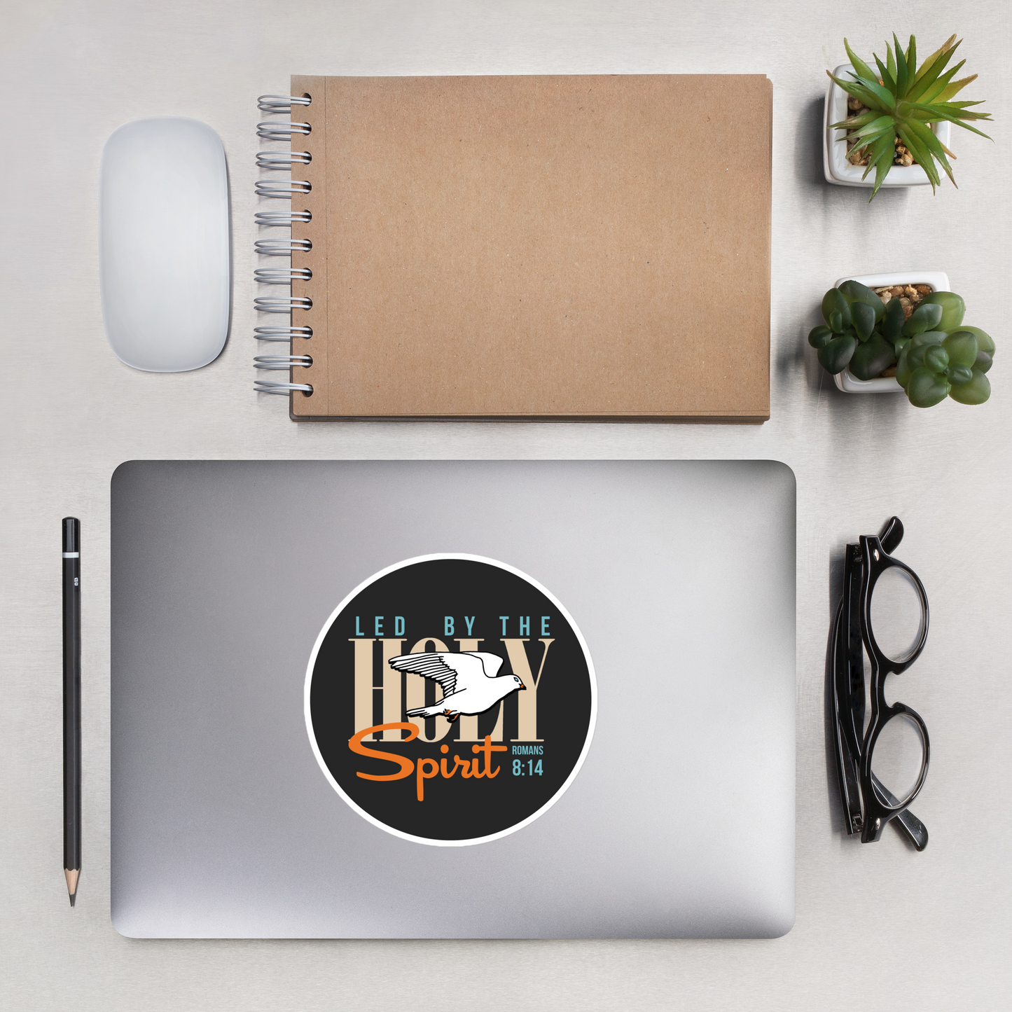 Justified In Christ Led by the Holy Spirit Sticker | Galatians 5:18 Christian Sticker