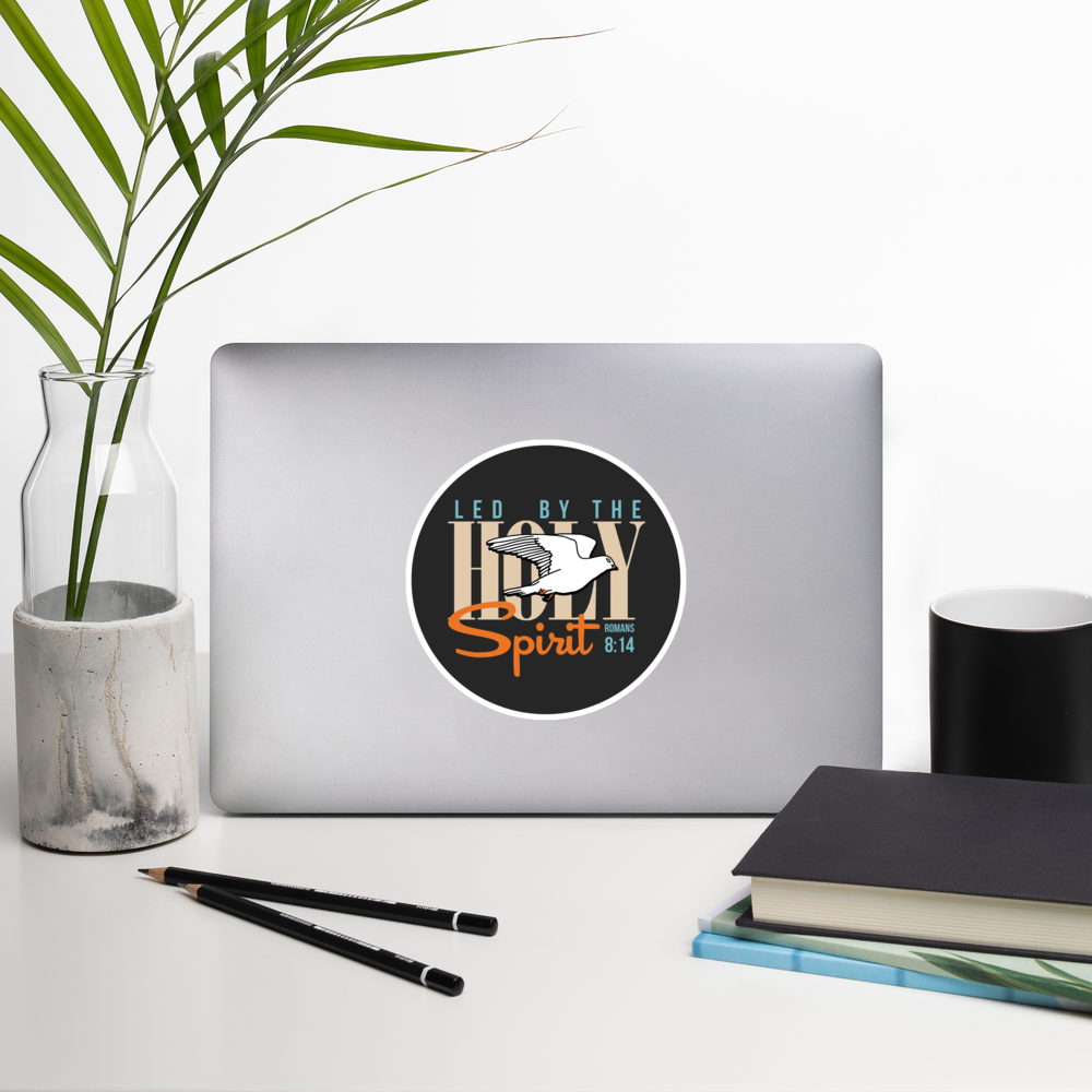 Justified In Christ Led by the Holy Spirit Sticker | Galatians 5:18 Christian Sticker