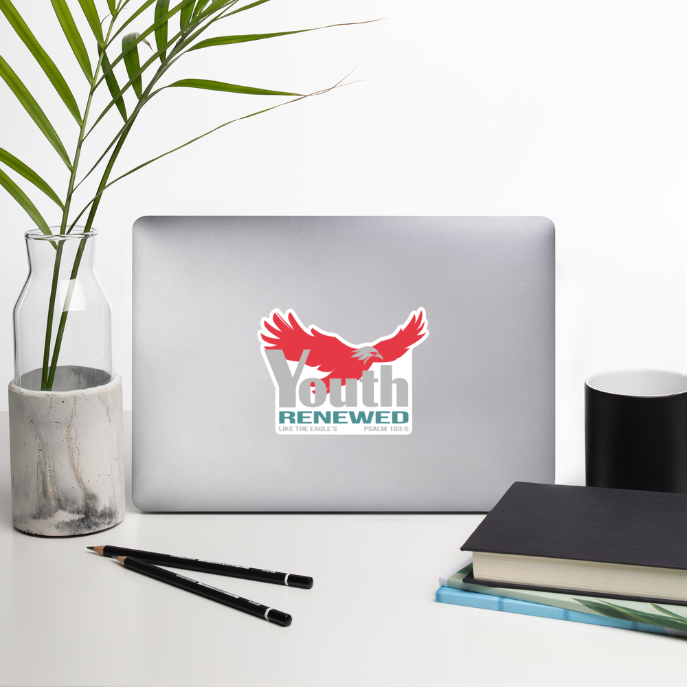 Justified In Christ Youth Renewed Sticker | Psalm 103:5 Christian Sticker