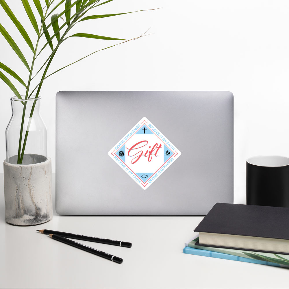 Justified In Christ Divine Exchange Sticker | 2 Corinthians 5:21 Christian Sticker