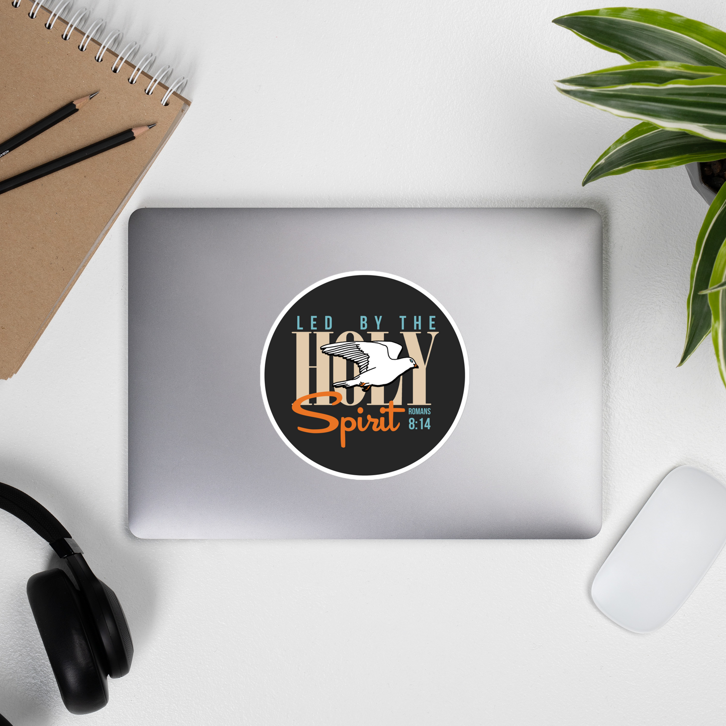 Justified In Christ Led by the Holy Spirit Sticker | Galatians 5:18 Christian Sticker