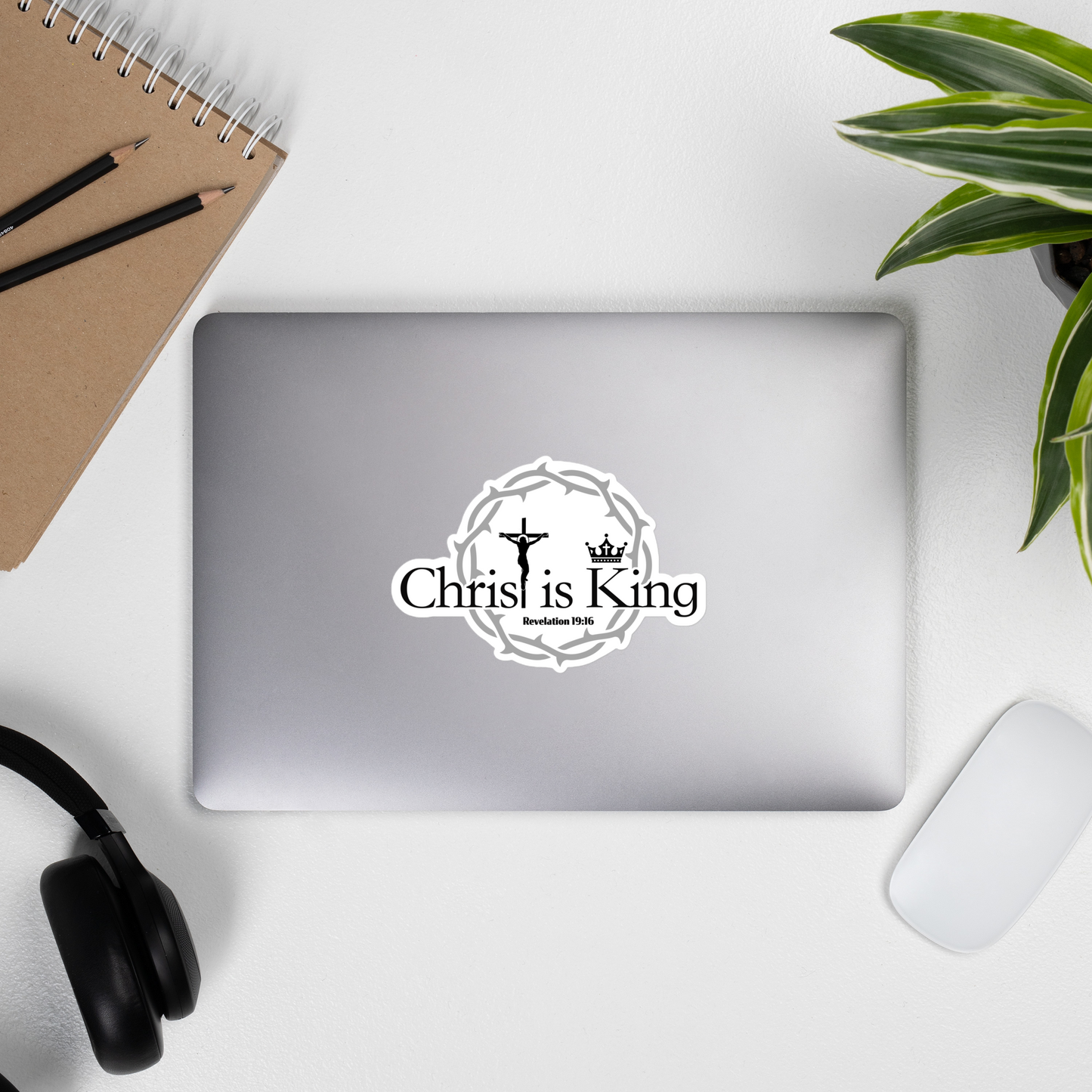 Justified In Christ Christ is King Sticker | Revelation 19:16 Christian Sticker