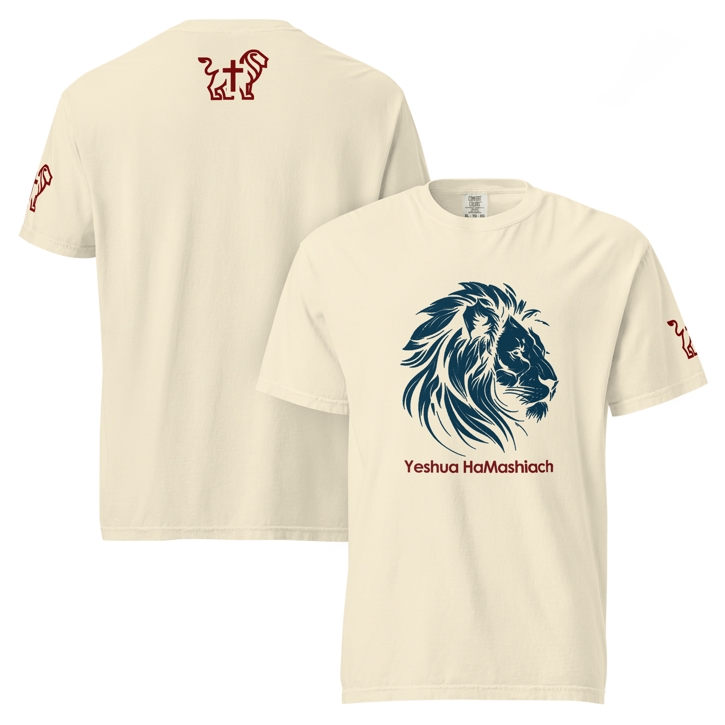 Justified In Christ Yeshua HaMashiach Heavyweight T-Shirt | Christian Tee