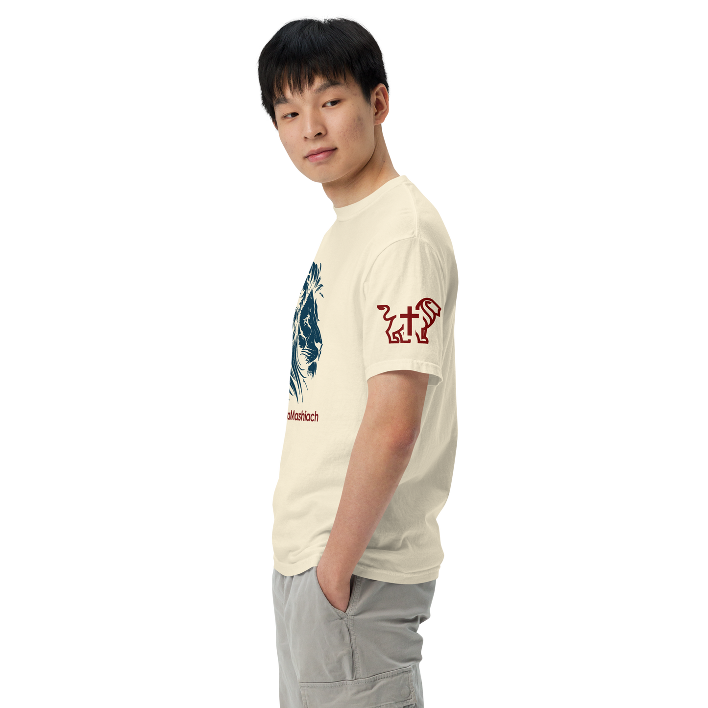 Justified In Christ Yeshua HaMashiach Heavyweight T-Shirt | Christian Tee