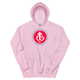 Justified In Christ God is Love Pink Hoodie | 1 John 4:8 Christian Hoodie
