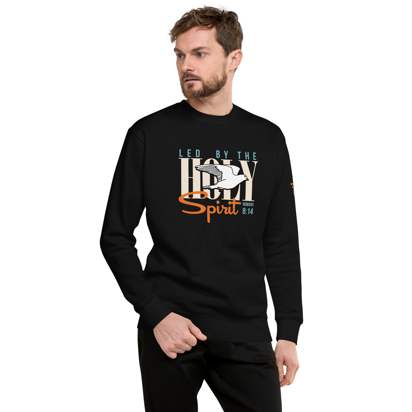 Justified In Christ Led by the Holy Spirit Crewneck Sweatshirt | Galatians 5:18 Christian Apparel