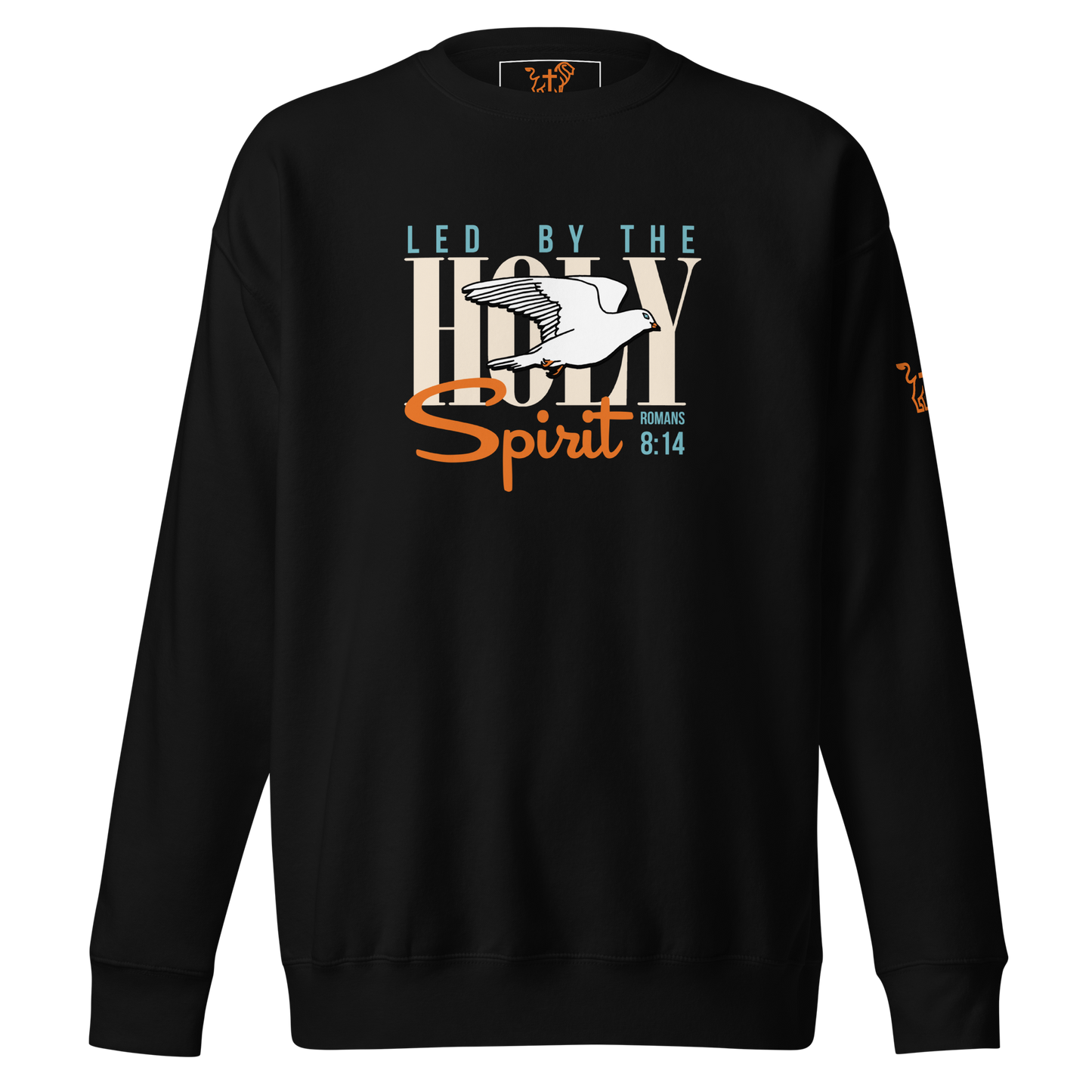 Justified In Christ Led by the Holy Spirit Crewneck Sweatshirt | Galatians 5:18 Christian Apparel