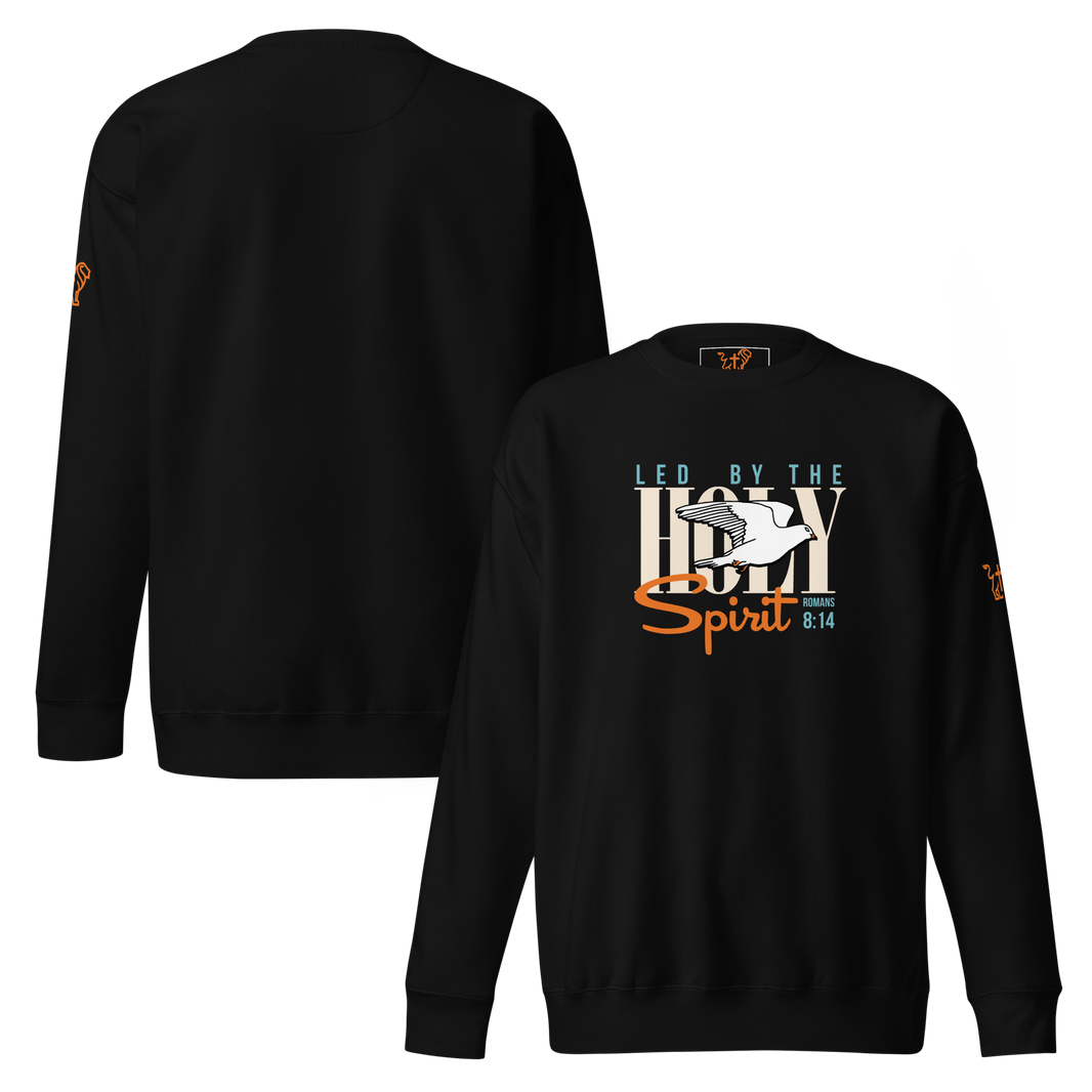 Justified In Christ Led by the Holy Spirit Crewneck Sweatshirt | Galatians 5:18 Christian Apparel