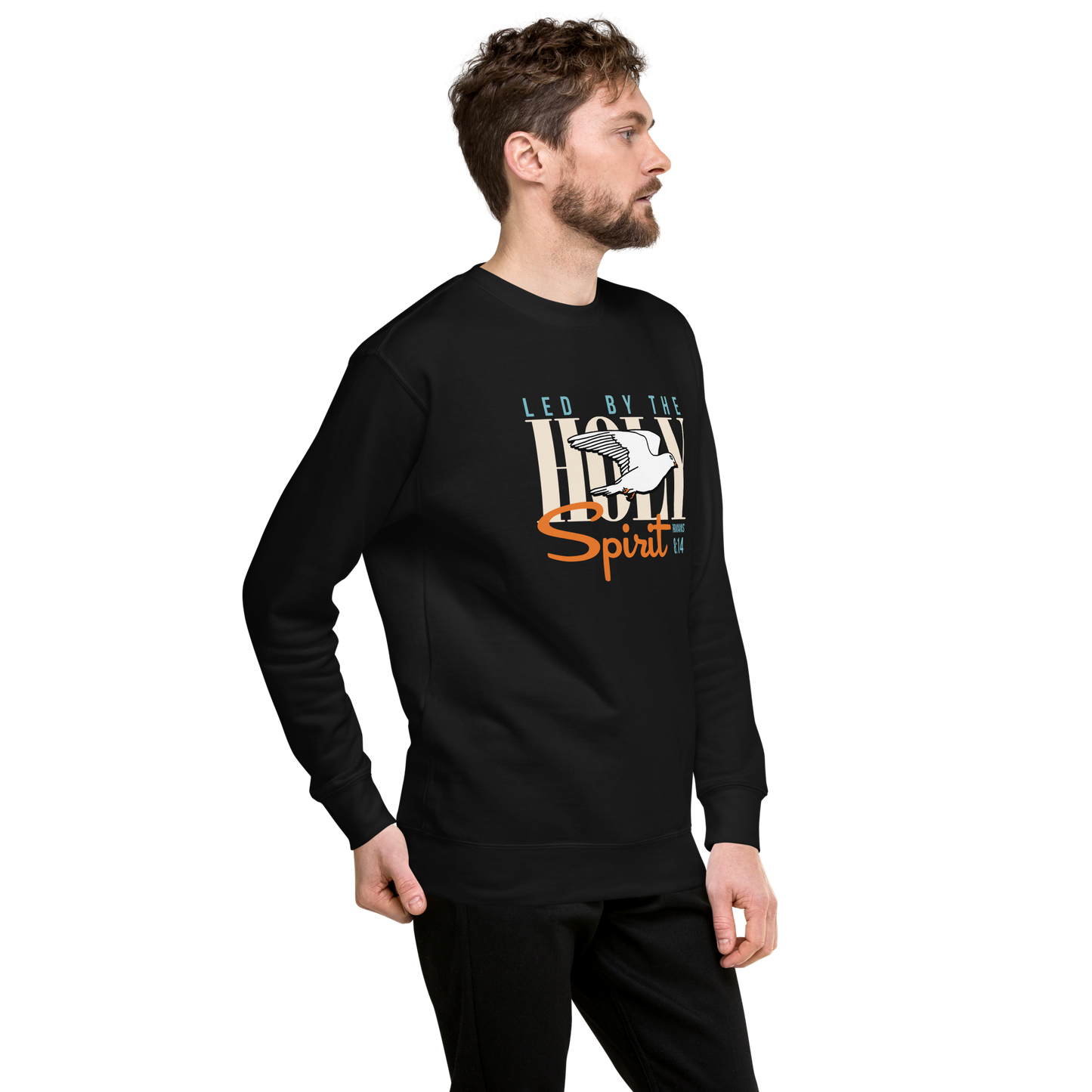Justified In Christ Led by the Holy Spirit Crewneck Sweatshirt | Galatians 5:18 Christian Apparel