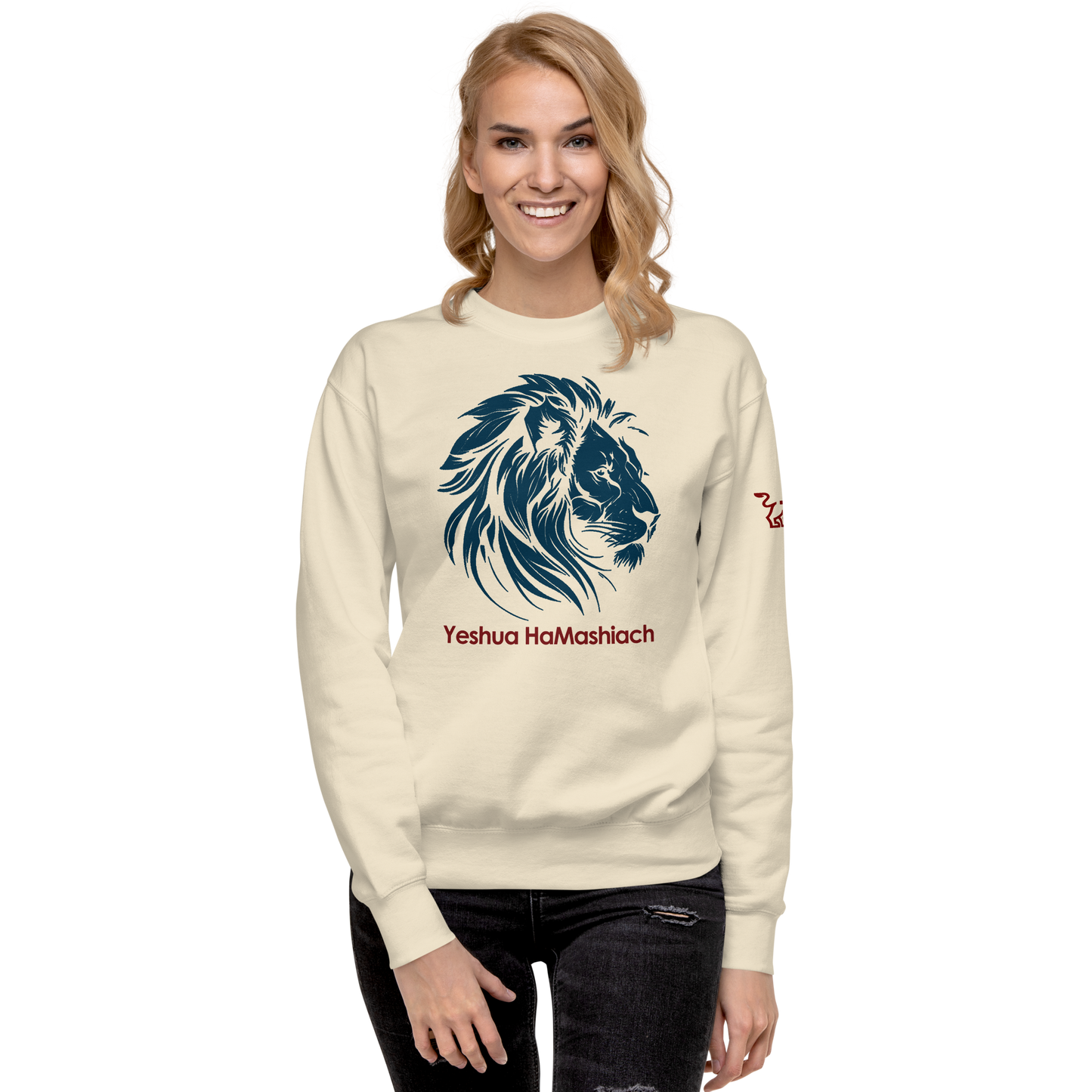 Justified In Christ Yeshua HaMashiach Crewneck Sweatshirt | Christian Apparel
