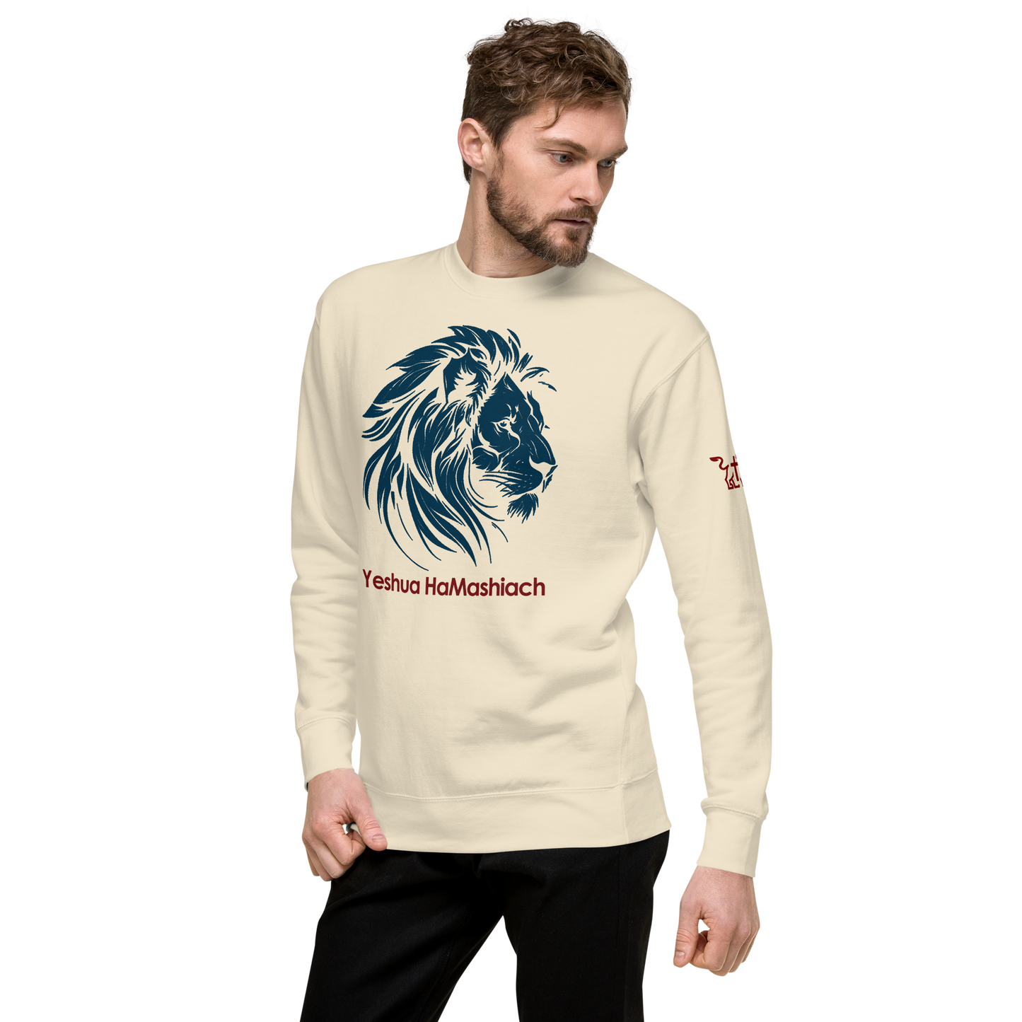 Justified In Christ Yeshua HaMashiach Crewneck Sweatshirt | Christian Apparel