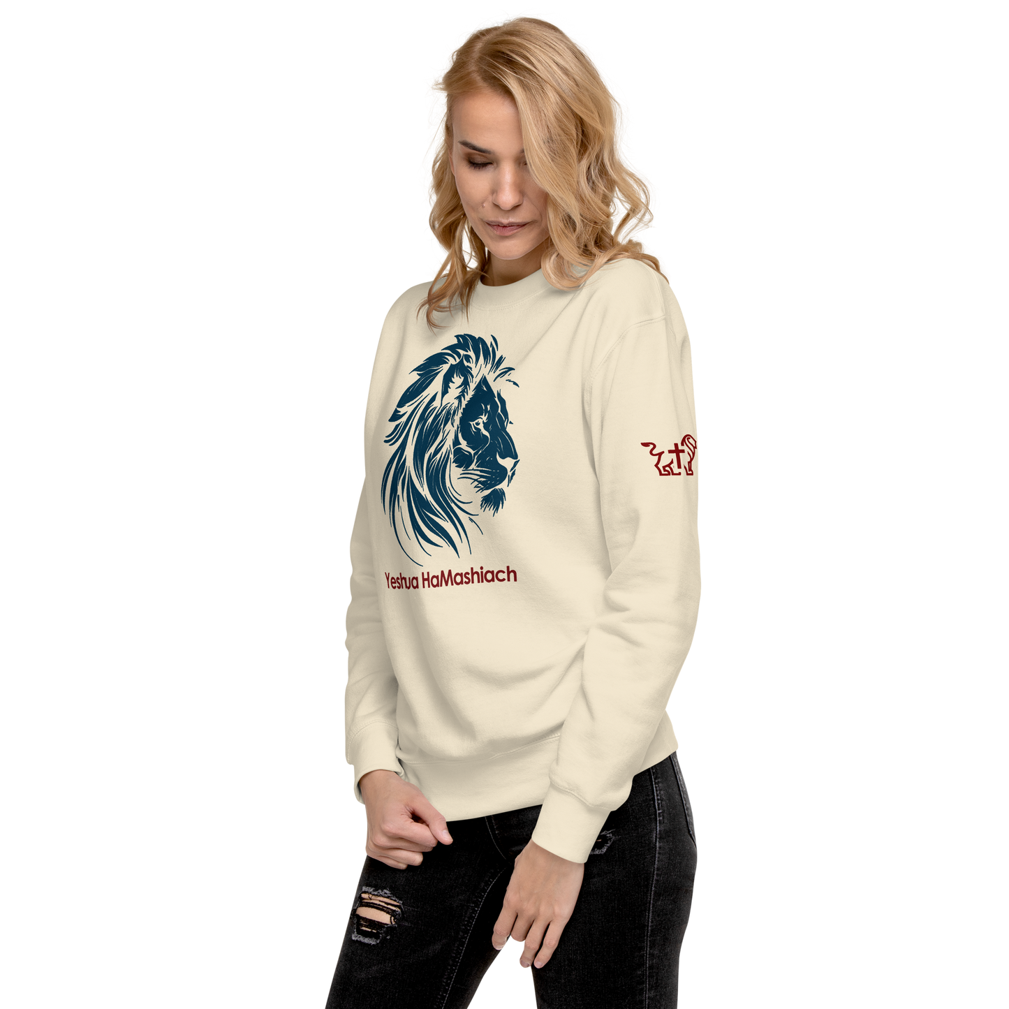 Justified In Christ Yeshua HaMashiach Crewneck Sweatshirt | Christian Apparel