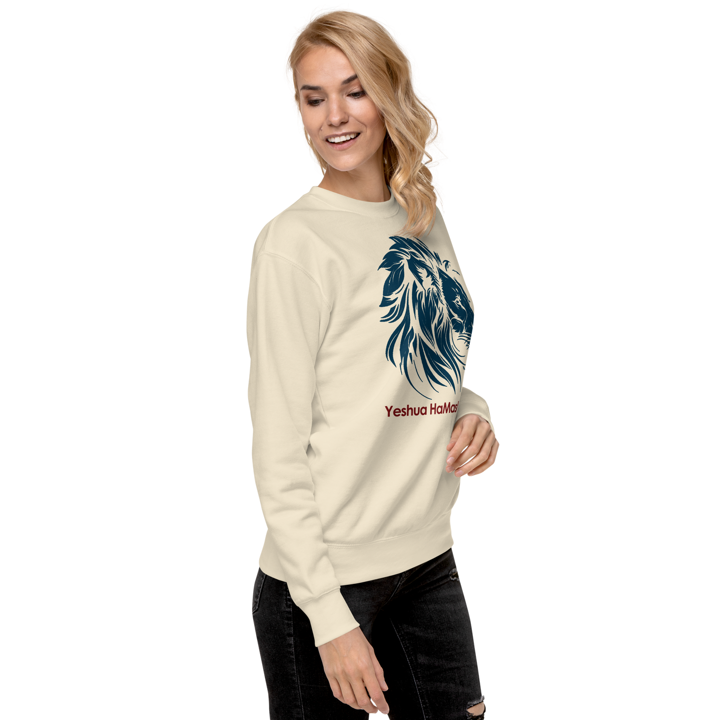 Justified In Christ Yeshua HaMashiach Crewneck Sweatshirt | Christian Apparel