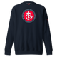 Justified In Christ God is Love Navy Crewneck Sweatshirt | 1 John 4:8 Christian Apparel