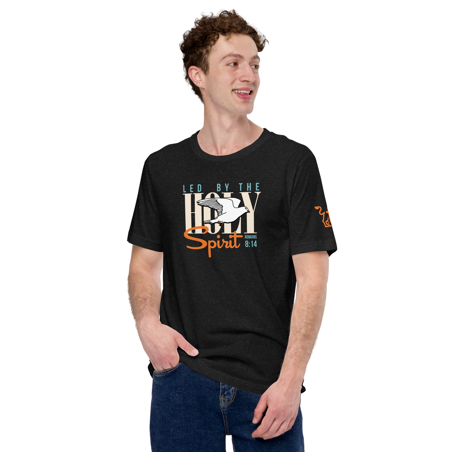 Justified In Christ Led by the Holy Spirit T-Shirt | Galatians 5:18 Christian Tee