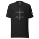 Justified In Christ Faith Hope Love Black T-Shirt | 1 Corinthians 13:13 Christian Tee