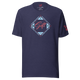 Justified In Christ Divine Exchange Navy T-Shirt | 2 Corinthians 5:21 Christian Tee